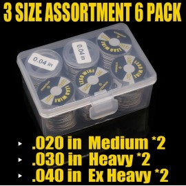 Fly-Tying-Lead-Wire-Fly-Tying-Material- Fly-Fishing-Supplies-Accessories (3 Size Assortment 6 Pack)