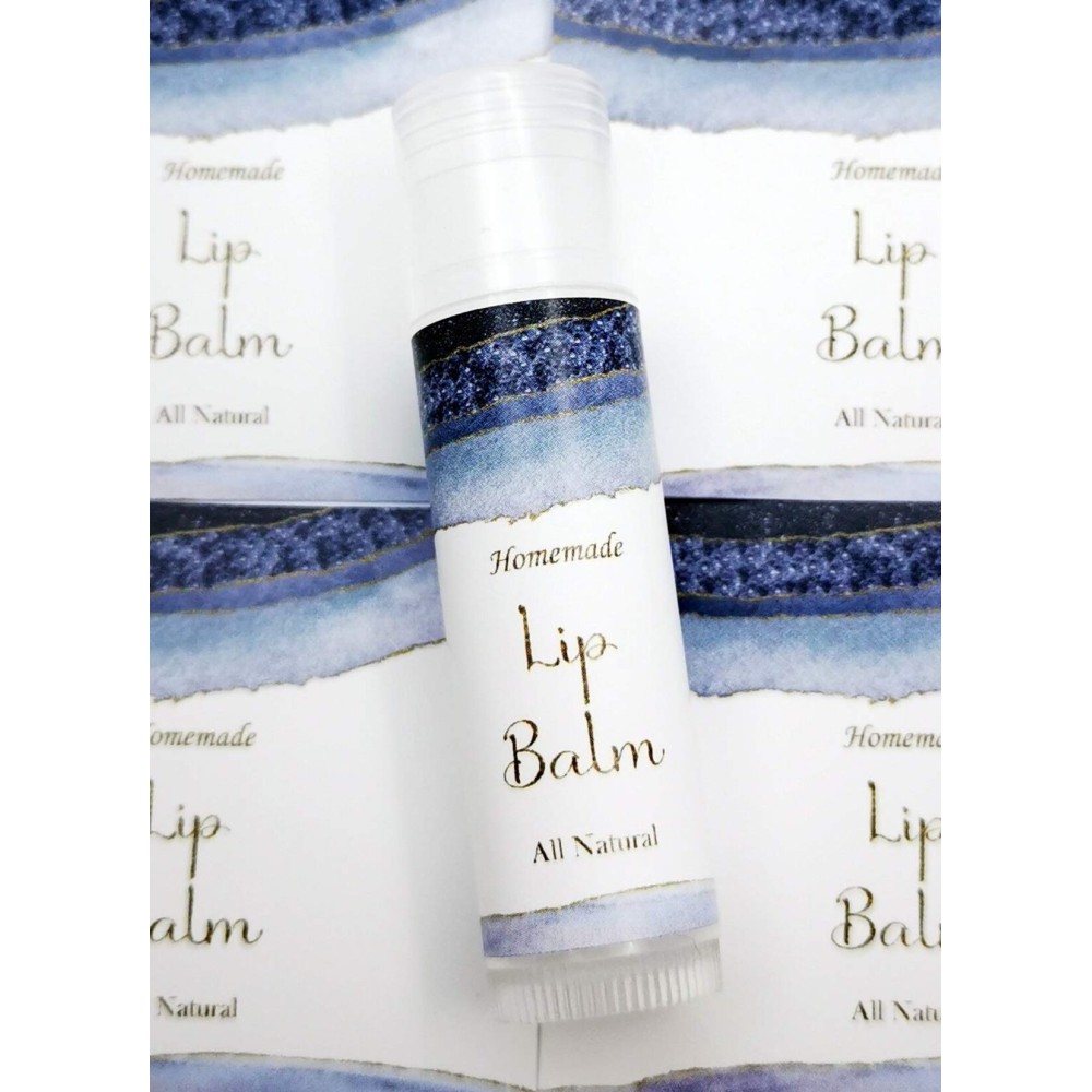 ZZYBIA Homemade Skincare Products Adhesive Labels Stickers for Lip Balm Container Tubes 20pcs (Blue Sapphire)