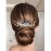 Evild Flower Bride Wedding Hair Comb Silver Leaf Hair Piece Pearls Rhinestone Bridal Hair Accessories for Women