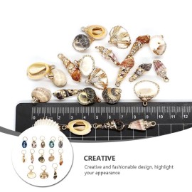 HEALLILY Beavorty 13pcs Hair Rings Jewelry Pendant Ocean Conch Shell Hair Accessories Hair Cuffs Decorations Charms for Twist Crochet Braiding Hair Clips HEALLILY Beavorty 13pcs Hair Rings Jewelry Pendant Ocean Conch Shell Hair Accessories Hair Cuffs Decorations Charms for Twist Crochet Braiding Hair Clips
