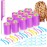 Chuangdi 141 Pcs Hair Rollers Set, Include 60 Pcs Mixed Sizes Plastic Hair Rollers with 60 Pins, 20 Duck Teeth Clips and Rat Tail Comb, Hairdressing Salon Curlers Tools for Women DIY Styles