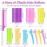 Chuangdi 141 Pcs Hair Rollers Set, Include 60 Pcs Mixed Sizes Plastic Hair Rollers with 60 Pins, 20 Duck Teeth Clips and Rat Tail Comb, Hairdressing Salon Curlers Tools for Women DIY Styles