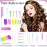 Chuangdi 141 Pcs Hair Rollers Set, Include 60 Pcs Mixed Sizes Plastic Hair Rollers with 60 Pins, 20 Duck Teeth Clips and Rat Tail Comb, Hairdressing Salon Curlers Tools for Women DIY Styles