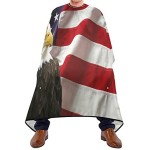 American Flag With Eagle Barber Cape Professional Salon Cape Haircut Apron Hair Cut Cape Waterproof, 55x65