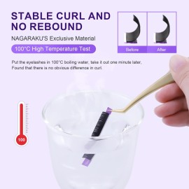 NAGARAKU Eyelash Extensions 0.20mm D curl 7-15mm Mix Tray Individual Lashes Classic Matte Black Faux Mink 16 Rows Professional Beauty Salon Supplies