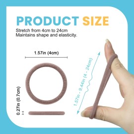 HOYOLS Large Fabric Hair Ties Soft & Gentle Bands Ponytail Holder for Thick Heavy Curly Hair, No Slip No Damage Seamless Scrunchies Headbands 100 Pcs (Caramel) HOYOLS Large Fabric Hair Ties Soft & Gentle Bands Ponytail Holder for Thick Heavy Curly Hair, No Slip No Damage Seamless Scrunchies Headbands 100 Pcs (Caramel)