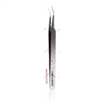 Alluring Ombre Black & Red Tweezers for Eyelash Extension for Volume Lashes 3D, 5D & 6D lashes Semi Curved
