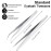2 Pieces Straight and Curved Tip Tweezers Eyelash Extension Tweezers, Stainless Steel False Lash Application Tools (Silver)