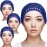 Geyoga 4 Pieces Mesh Crochet Hair Net Rayon Knit Snood Hat Thick Short Women Hairnet Snoods Cover Ornament for Sleeping (Blue)