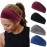 YONUF Headbands for Women Nurses Doctors with Buttons Elastic Yoga Hair Bands Accessories Non Slip 4 Pcs