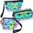 Weewooday 3 Pieces Makeup Bags for Women, Portable Travel Cosmetic Bag Organizer Case with Wrist Strap Toiletry Bags Holographic Luminous Geometric and Reflective Foldable Makeup Bags