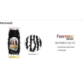 FreeTress Crochet Braids Butterfly Loc 12 (3-pack, T30) FreeTress Crochet Braids Butterfly Loc 12 (3-pack, T30)