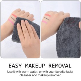 SINLAND Brushed Microfiber Facial Cloths Fast Drying Washcloth 12inch x 12inch Absorbent Face Wash Cloth Soft Makeup Remover Cloths