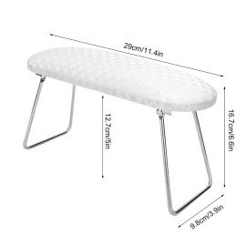 Hand Pillow for Nail Manicure, Foldable Salon Hand Cushion Nail Art Holder Arm Rest Manicure Tool(white)