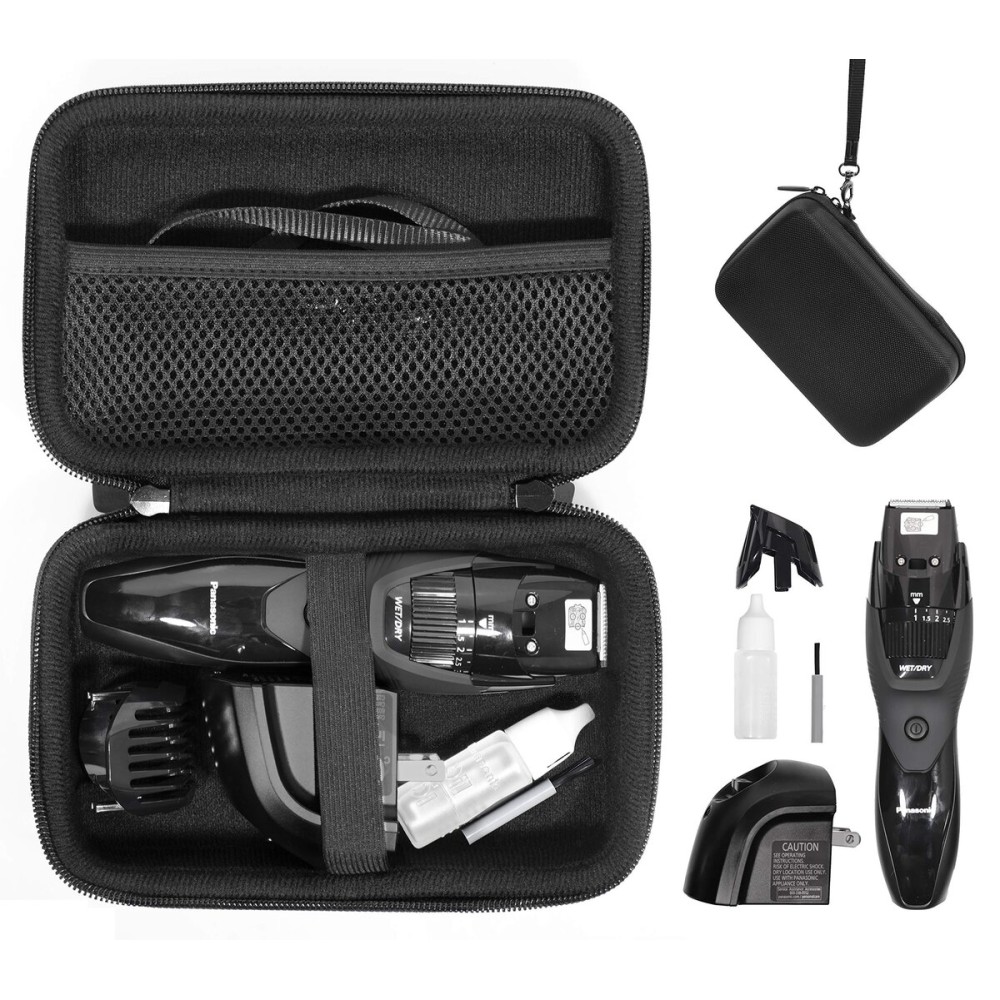 Alltravel case for Panasonic Cordless Mens Beard Trimmer ER-GB42-K, Trimmer organizing Travel case, Also for Panasonic Wet and Dry Cordless Electric Beard and Hair Trimmer, Hybrid Wet Dry Shaver