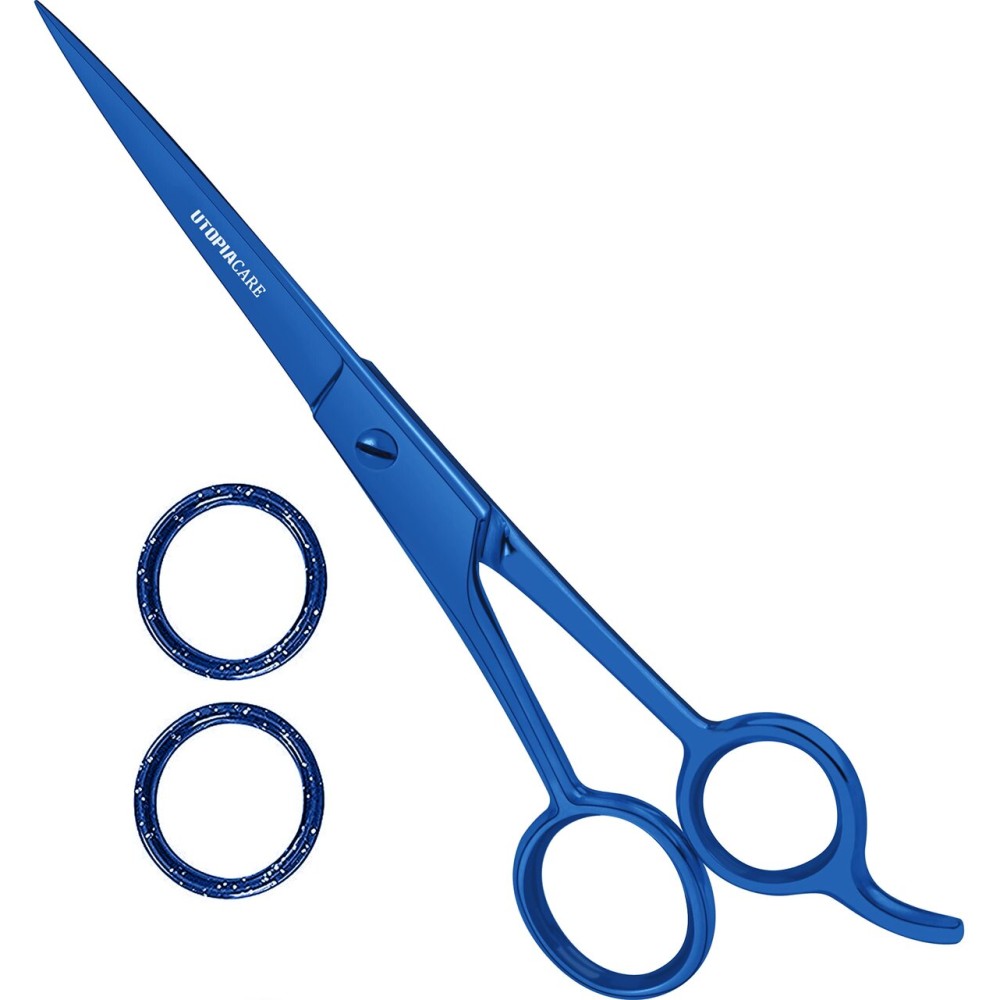 Utopia Care Hair Cutting and Hairdressing Scissors 6.5 Inch, Premium Stainless Steel Shears with Smooth Razor and Sharp Edge Blades for Salons, Men, Women and Kids, Blue Utopia Care Hair Cutting and Hairdressing Scissors 6.5 Inch, Premium Stainless Steel Shears with Smooth Razor and Sharp Edge Blades for Salons, Men, Women and Kids, Blue