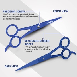 Utopia Care Hair Cutting and Hairdressing Scissors 6.5 Inch, Premium Stainless Steel Shears with Smooth Razor and Sharp Edge Blades for Salons, Men, Women and Kids, Blue Utopia Care Hair Cutting and Hairdressing Scissors 6.5 Inch, Premium Stainless Steel Shears with Smooth Razor and Sharp Edge Blades for Salons, Men, Women and Kids, Blue