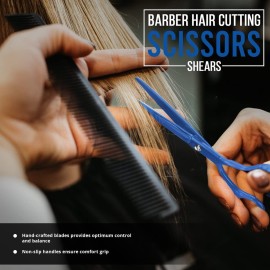 Utopia Care Hair Cutting and Hairdressing Scissors 6.5 Inch, Premium Stainless Steel Shears with Smooth Razor and Sharp Edge Blades for Salons, Men, Women and Kids, Blue Utopia Care Hair Cutting and Hairdressing Scissors 6.5 Inch, Premium Stainless Steel Shears with Smooth Razor and Sharp Edge Blades for Salons, Men, Women and Kids, Blue