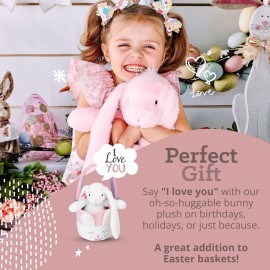Plushible Easter Bunny Stuffed Animal, 18 (Pink) - Plush, Soft Embroidered Stuffed Bunny Toy for Kids, Newborns, Boys & Girls, Cuddly and Adorable Plush Toys