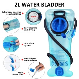 Lunidry Hydration Pack Thermal Insulated Hydration Backpack with 2L BPA Free Leak-Proof Water Bladder, Daypack Perfect for Running, Cycling, Hiking, Climbing-Keep Liquids Cool Up to 4 Hours