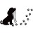 Dog Paw Prints Vinyl Wall Decal Removable Pet Stickers for Kids Boys Girls Baby Nursery Bedroom Decor