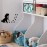 Dog Paw Prints Vinyl Wall Decal Removable Pet Stickers for Kids Boys Girls Baby Nursery Bedroom Decor