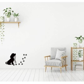 Dog Paw Prints Vinyl Wall Decal Removable Pet Stickers for Kids Boys Girls Baby Nursery Bedroom Decor