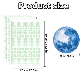 Glow in The Dark Stars,Glowing Stars and Moon Wall Decals, 1088 Pcs Ceiling Stars Glow in The Dark Kids Room Wall Decor, Perfect for Kids Nursery Bedroom Living Room