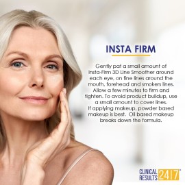 Insta-Firm Works In Minutes To Lift, Firm And Smooth Lines, Wrinkles, Puffy Eyes and Crow\'s Feet - Instantly! | NASA Stem Cell Technology | Clinical Results 24/7 Insta-Firm | 1 oz (8 Weeks)