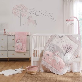 Levtex Baby - Colette Playmat - Unicorn - White, Pink and Grey - Nursery Accessories
