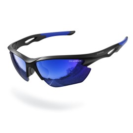 DEAFRAIN Polarized Sports Sunglasses for Men Women Cycling Running Fishing Driving Baseball Athletic Glasses UV Protection