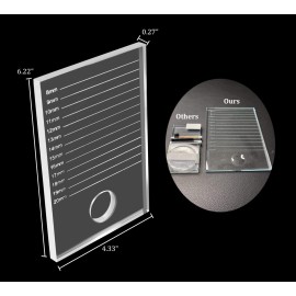 Fashionclubs Eyelash Extension Pallet Crystal Glass False Lashes Tray, Larger 6.22x4.33x0.27, Strip Eye Lash Stand Pallet Adhesive Glue Holder