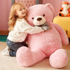 IKASA Giant Teddy Bear Plush Toy Stuffed Animals (Pink, 47 inches)
