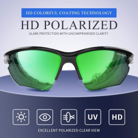 DEAFRAIN Sports Sunglasses Polarized for Men Women Baseball Cycling Running Fishing Driving Golf Green Glasses UV Protection DEAFRAIN Sports Sunglasses Polarized for Men Women Baseball Cycling Running Fishing Driving Golf Green Glasses UV Protection