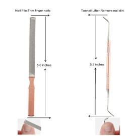 Professional Pedicure Manicure Tools Kit - Erkangsm 8 in 1 Stainless Steel Pedicure Set,Toenail Nipper,Pedicure Knife,Toenail Lifter,Nail Clipper,PU Leather Travel Case,Pink