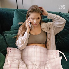 TNTN MOM\'S tntnmom\'s Anti-Radiation Aura Blanket (Blue Terrazzo) with Pouch