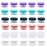 30 Pcs Sample Containers, 10 Gram Mini Sample Jars for Cosmetic, Eye shadow, Multi color Lid