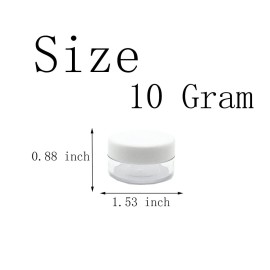 30 Pcs Sample Containers, 10 Gram Mini Sample Jars for Cosmetic, Eye shadow, Multi color Lid