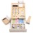 New Classic Toys 10651 Wooden Cash Register with Play Money, Scanner and Bank Card, White 200 x 165 x 110mm