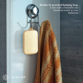Almooni Premium Egyptian Exfoliating Loofah Pad Body Scrubber - Rectangular loofa Shape - Made with Natural Egyptian Shower lufa Sponge That Gets You Clean, Not Just Spreading Soap (2 Pack) Almooni Premium Egyptian Exfoliating Loofah Pad Body Scrubber - Rectangular loofa Shape - Made with Natural Egyptian Shower lufa Sponge That Gets You Clean, Not Just Spreading Soap (2 Pack)