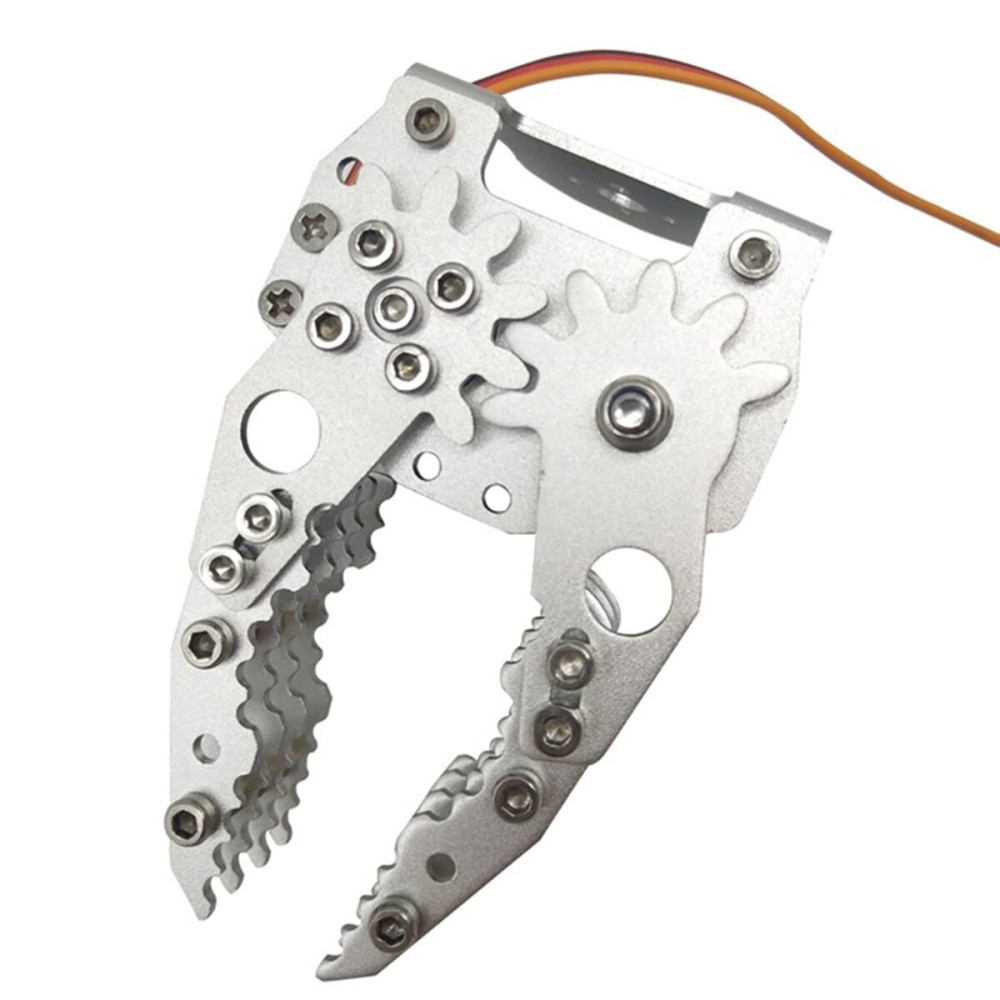 Swaytail Professional Metal Robot Arm/Gripper/Mechanical Claw/Clamp/Clip with High Torque Servo, RC Robotic Part Educational DIY for Arduino/Raspberry Pie, Science STEAM Maker Platform (Silver)