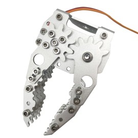 Swaytail Professional Metal Robot Arm/Gripper/Mechanical Claw/Clamp/Clip with High Torque Servo, RC Robotic Part Educational DIY for Arduino/Raspberry Pie, Science STEAM Maker Platform (Silver)
