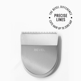 Bevel Square Trimmer Blade Attachment - Compatible with Bevel Trimmer Only, Beard Trimmer for Men, Mustache Trimmer, Cordless Face, Neck and Body Hair Trimmer Attachment Head - Silver, 1 Count