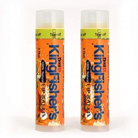Kingfishers Noni Lip Balm, 2-Pack, 100% Natural Ingredients, Noni Original Oil & Virgin Coconut Oil, Ultra Hydrating Lip Balm, Sweet Orange Flavor Lip Care