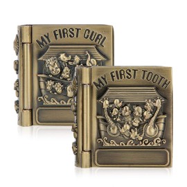 Agatige 2pcs Baby Tooth Fairy Box, Baby First Toot..