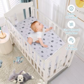 Wowelife Elephant Crib Bedding Set for Boys, Premium 3-Piece Baby Bedding Set, Elephant, Gray Crib Bed Sets, Newborn, Infant, Nursery Bed Set with Crib Sheet, Ruffle Comforter