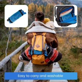 ROPECUBE Children Outdoor Swing Seat With Adjustable Ropes - Kids Safety Playground Seat Replacement, Belt Swing for Indoor Outdoor Backyard Play (Blue)