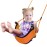 ROPECUBE Children Outdoor Swing Seat With Adjustable Ropes - Kids Safety Playground Seat Replacement, Belt Swing for Indoor Outdoor Backyard Play (Orange)
