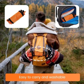 ROPECUBE Children Outdoor Swing Seat With Adjustable Ropes - Kids Safety Playground Seat Replacement, Belt Swing for Indoor Outdoor Backyard Play (Orange)