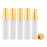 Enslz 10pcs Fine Mist 5ml Atomizer Clear Frosted Glass Bottle Vial Spray Refillable Liquid Fragrance Perfume Empty Scent Bottle for Travel Makeup Party (Gold)
